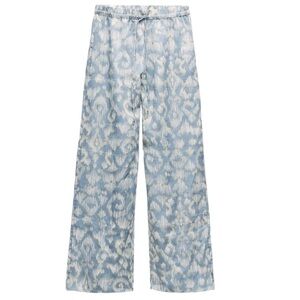 Zara Pants High Rise Wide Leg Lightweight Printed Pants Women’s Size Medium
